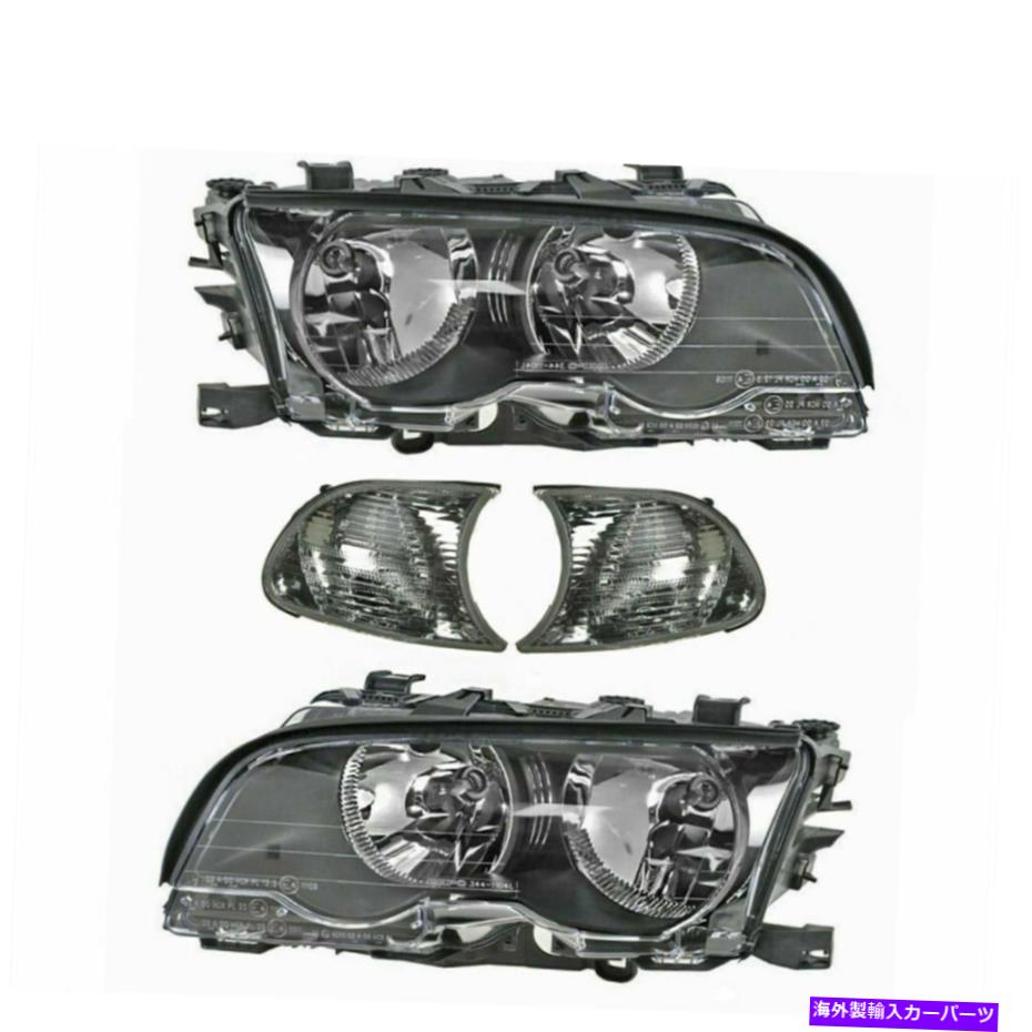 USヘッドライト 2000-2001 BMWのためのヘッドライトランプ駐車場マーカーコーナーライトLH 4ピーキットフィット Headlight Lamp Parking Marker Corner Light LH RH 4PC Kit Fit For 2000-2001 BMW【並行輸入品】