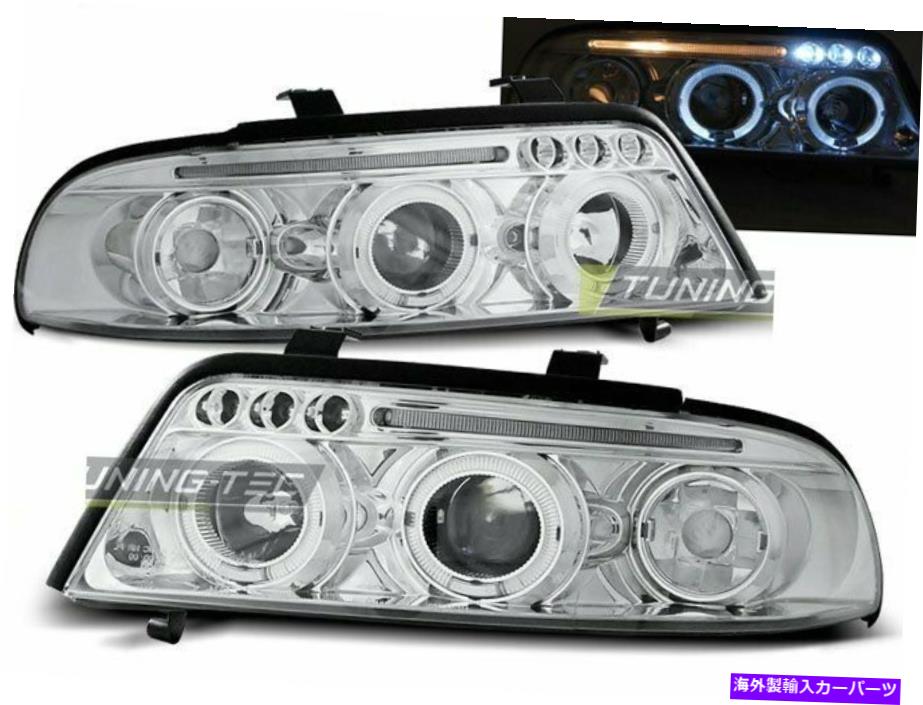 USヘッドライト Audi A4 B5 FL 99-00 Angel Eys Chrome Worldwide Freeship US LPAU1 Headlights for AUDI A4 B5 FL 99-00 Angel Eyes Chrome WorldWide FreeShip US LPAU1【並行輸入品】