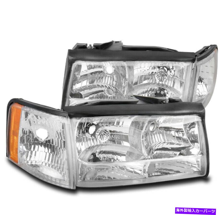 USヘッドライト 97 98 99 Cadillac Devillacヘッドライトヘッドランプ+コーナーライトクロム左+右 FOR 97 98 99 CADILLAC DEVILLAC HEADLIGHT HEADLAMP+CORNER LIGHT CHROME LEFT+RIGHT【並行輸入品】|Us Custom Parts Shop USDM