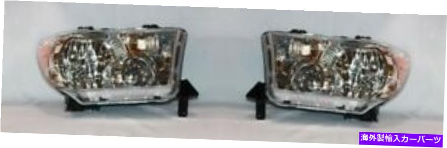 USヘッドライト 2007-2013トヨタツンドラ/ 2008-2017セコイアのための左右のヘッドライトペア Right and Left Side Headlight PAIR For 2007-2013 Toyota Tundra/2008-2017 Sequoia【並行輸入品】
