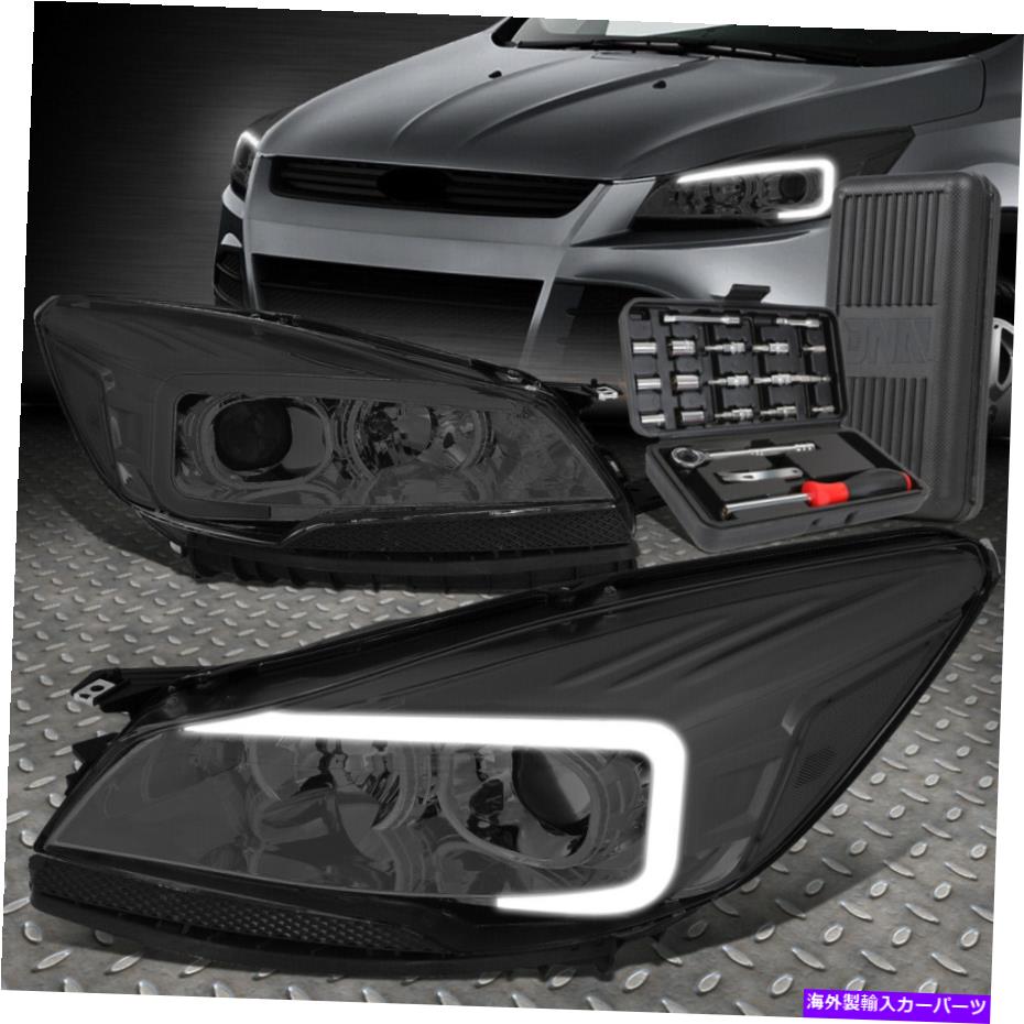USヘッドライト 13-16フォードエスケープLED DRLスモーク/クリアコーナープロジェクターヘッドライト+ツールセット FOR 13-16 FORD ESCAPE LED DRL SMOKED/CLEAR CORNER PROJECTOR HEADLIGHTS+TOOL SET【並行輸入品】|Us Custom Parts Shop USDM