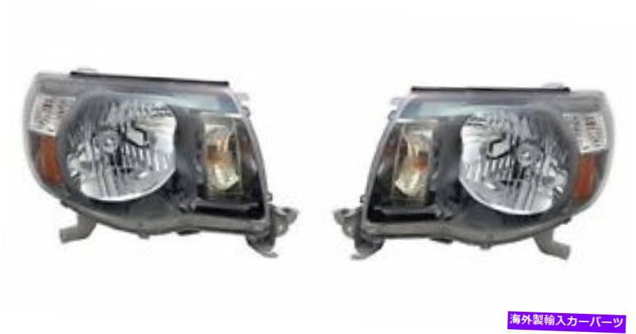 USヘッドライト 2005-2011トヨタタコマの右+左側ヘッドライトペア（W /スポーツパッケージ） Right + Left Side Headlight PAIR For 2005-2011 Toyota Tacoma (w/ Sport Package)【並行輸入品】