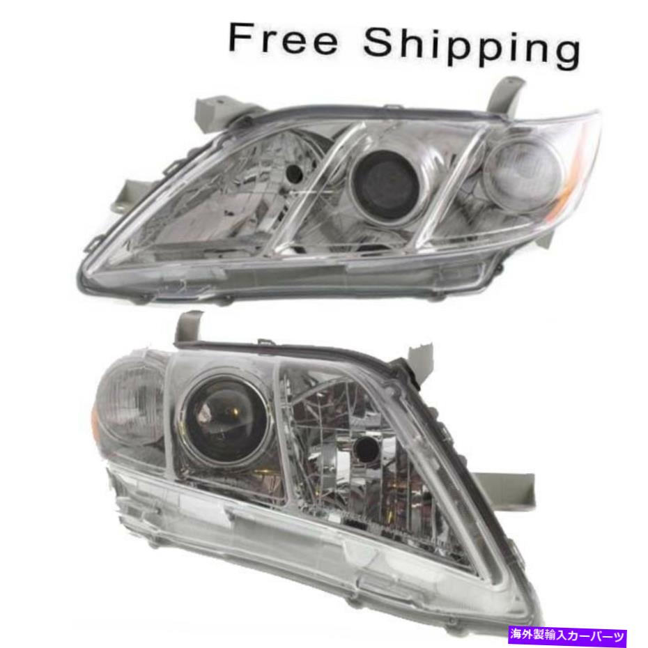 USヘッドライト ヘッドランプレンズとハウジングセット2 LH＆RHサイドフィット2007-2009トヨタカムリ Head Lamp Lens and Housing Set of 2 LH & RH Side Fits 2007-2009 Toyota Camry【並行輸入品】