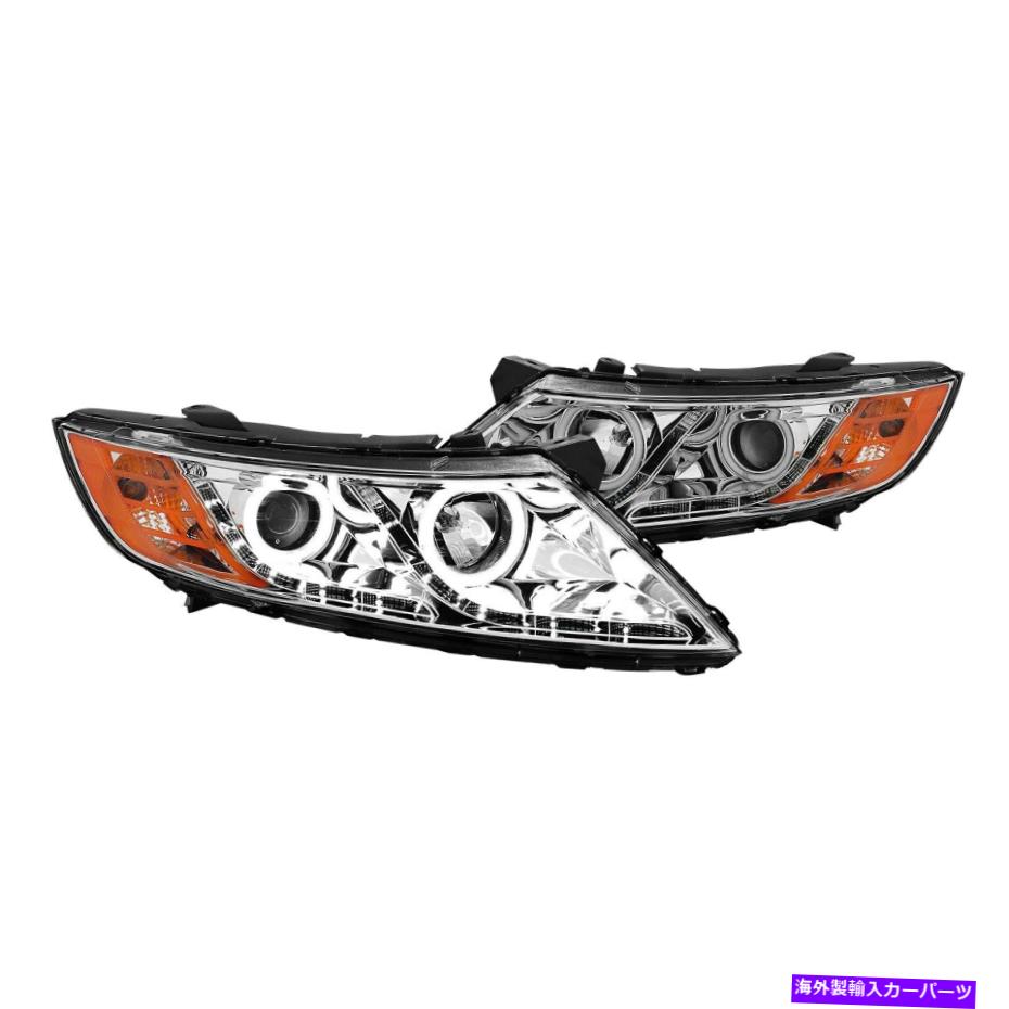 USヘッドライト Kia Optima 11-12 CG Chrome HaloプロジェクターヘッドライトW駐車場LED For Kia Optima 11-12 CG Chrome Halo Projector Headlights w Parking LEDs【並行輸入品】｜Us Custom Parts Shop USDM