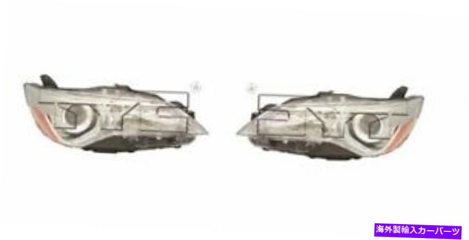 USヘッドライト 2015年から2017年トヨタカムリハロゲンヘッドライトドライバー＆旅客LH + RH For 2015-2017 Toyota Camry Halogen Headlight Driver & Passenger LH+RH【並行輸入品】