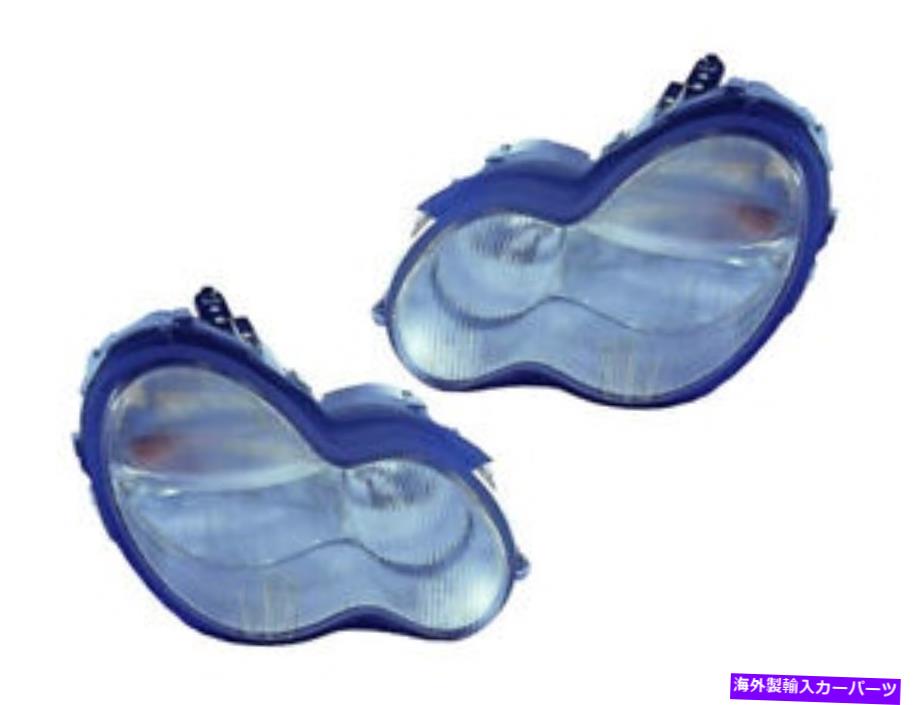 USヘッドライト 2001年 - 2004 Cクラスのドライバ旅客ペアのヘッドライトの交換セット Headlight Replacement Set for 2001 - 2004 C-Class Driver Passenger Pair【並行輸入品】
