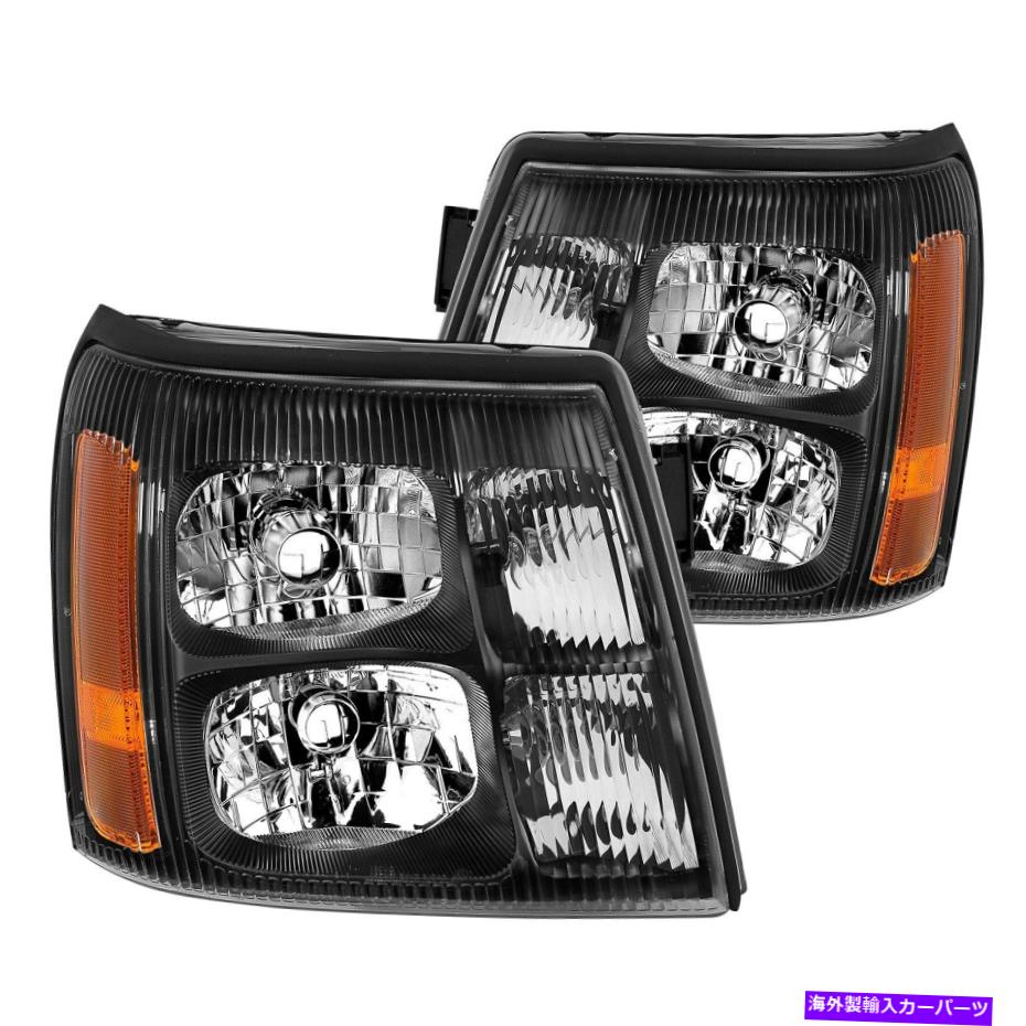 USヘッドライト Cadillac Escalade 2003-2006 CGブラックユーロヘッドライト For Cadillac Escalade 2003-2006 CG Black Euro Headlights【並行輸入品】|Us Custom Parts Shop USDM