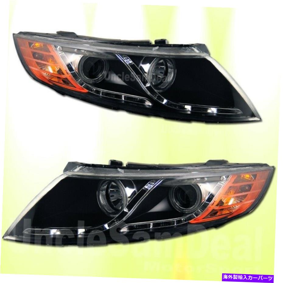 USヘッドライト X-Bright Halo Rim R8 LED StripeクリアプロジェクターヘッドライトブラックKia Optima X-BRIGHT HALO RIM R8 LED STRIPE CLEAR PROJECTOR HEADLIGHTS BLACK FOR KIA OPTIMA【並行輸入品】