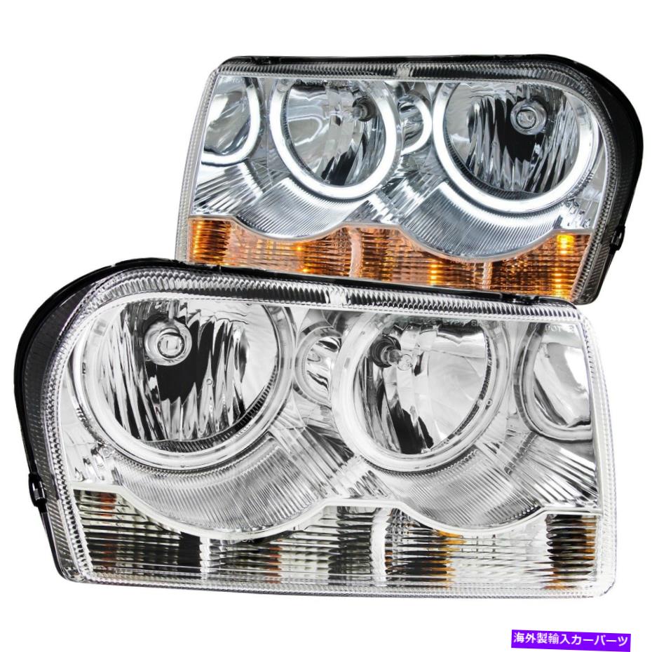 USヘッドライト Anzo USA 121137クリスタルヘッドライトセットW /ハローフィット05-10 300 Anzo USA 121137 Crystal Headlight Set w/Halo Fits 05-10 300【並行輸入品】