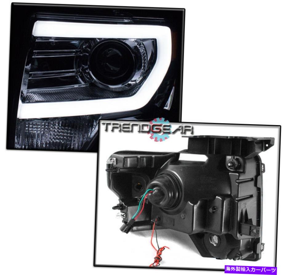 USヘッドライト 2009-2014フォードF-150ピックアップLEDクロムプロジェクターヘッドライトW /バンパーDRL + HID FOR 2009-2014 FORD F-150 PICKUP LED CHROME PROJECTOR HEADLIGHTS W/BUMPER DRL+HID【並行輸入品】