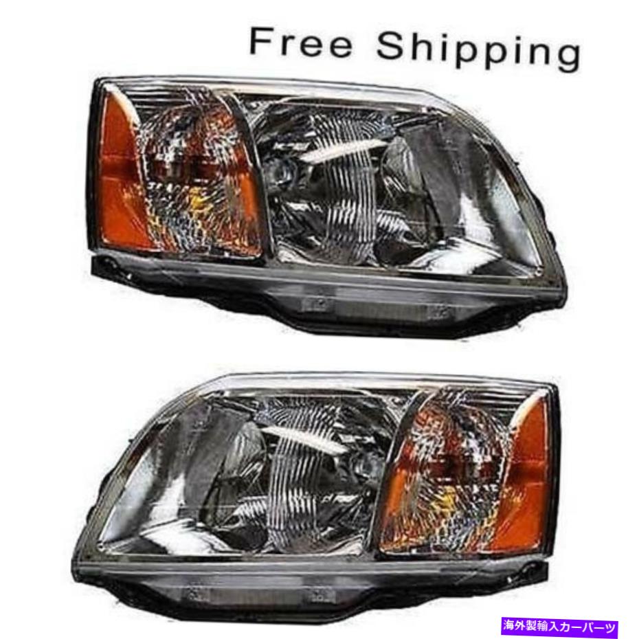USヘッドライト ハロゲンヘッドランプアセンブリ2ペアLH＆RHサイドフィット三菱努力 Halogen Head Lamp Assembly Set of 2 Pair LH & RH Side Fits Mitsubishi Endeavor【並行輸入品】