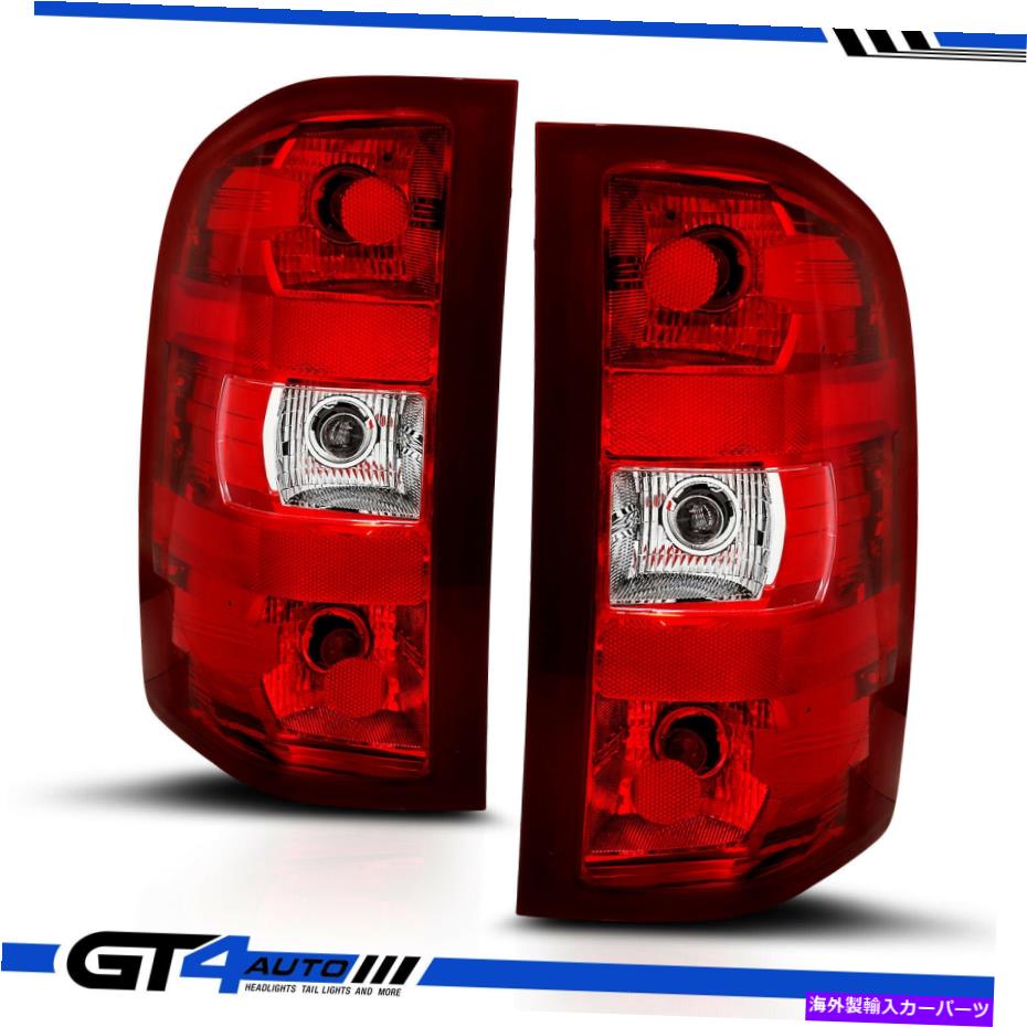 USテールライト 07-14のシボレーSilveradoピックアップレッドクリア工場の取り替えブレーキテールライト For 07-14 Chevy Silverado Pickup Red Clear Factory Replacement Brake Tail Lights【並行輸入品】