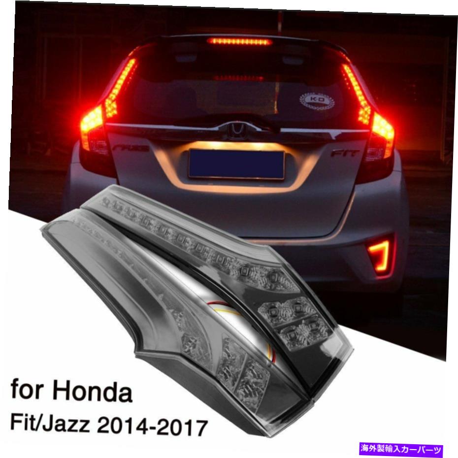 USテールライト ホンダフィットジャズ2014-2017ブレーキ信号ランプのためのLED後部トランクピラーテールライト LED Rear Trunk Pillar Tail Light for Honda Fit Jazz 2014-2017 Brake Signal Lamp【並行輸入品】