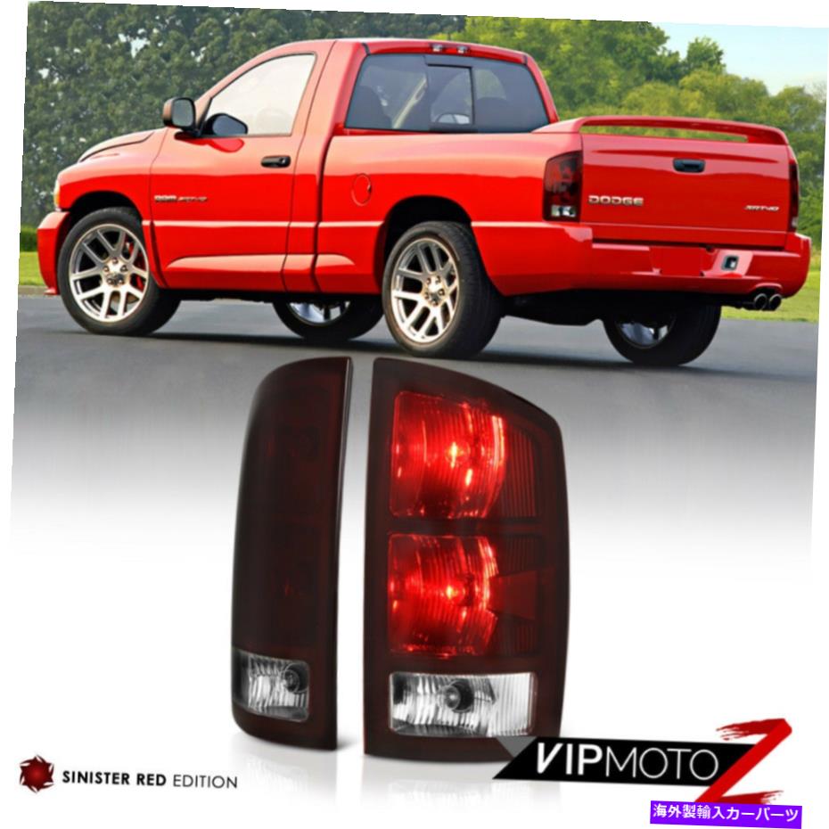 USテールライト 02-06ドッジRAM 1500 2500 2500 3500 3500 SINISTER赤い煙リアテールライトランプペア For 02-06 Dodge Ram 1500 2500 3500 SINISTER RED SMOKE Rear Tail Light Lamp PAIR【並行輸入品】