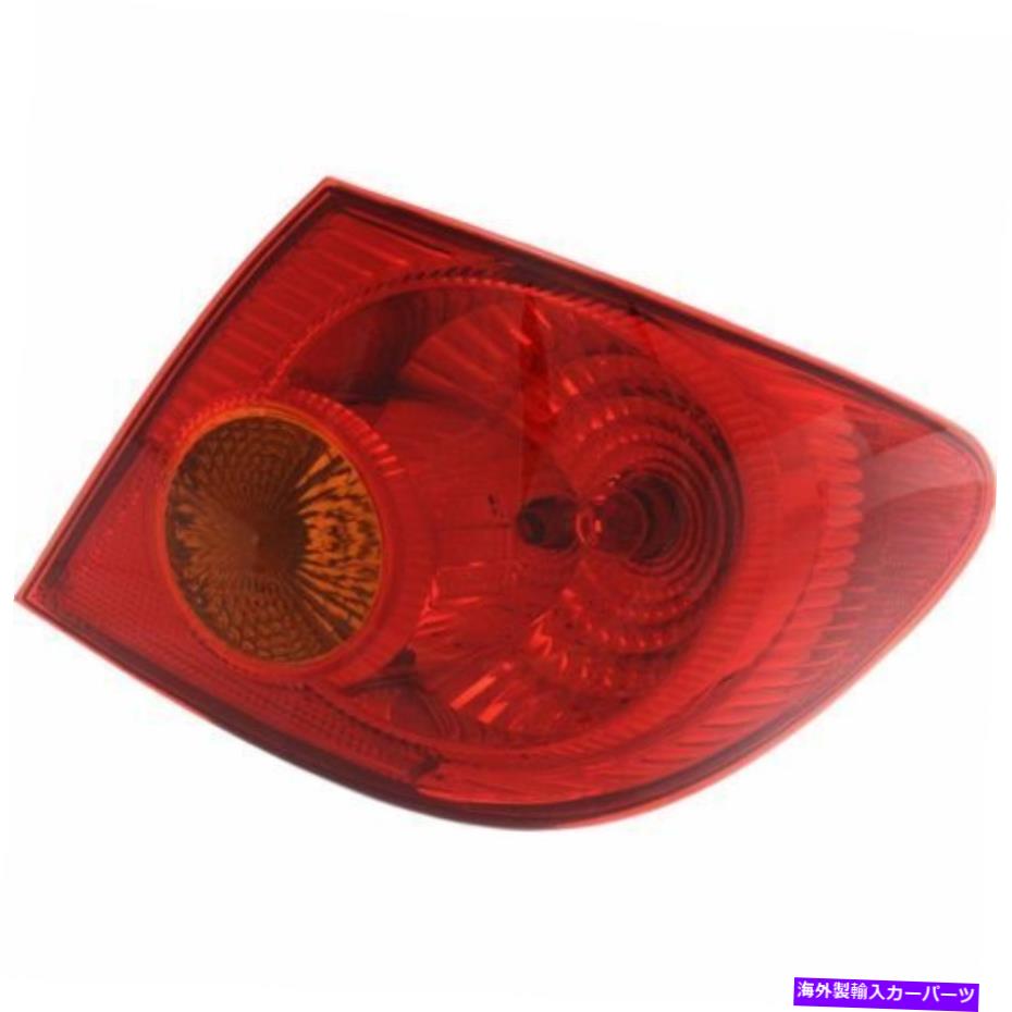 USテールライト カローラ03-04、助手席側テールライト、琥珀色と赤レンズ For Corolla 03-04, Passenger Side Tail Light, Amber and Red Lens【並行輸入品】