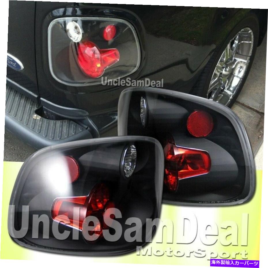 USテールライト 97-00フォードF150 Altezzaクリアレンズブラックテールライトハウジングペアダイレクトフィット 97-00 FORD F150 ALTEZZA CLEAR LENS BLACK TAIL LIGHTS HOUSING PAIR DIRECT FIT【並行輸入品】