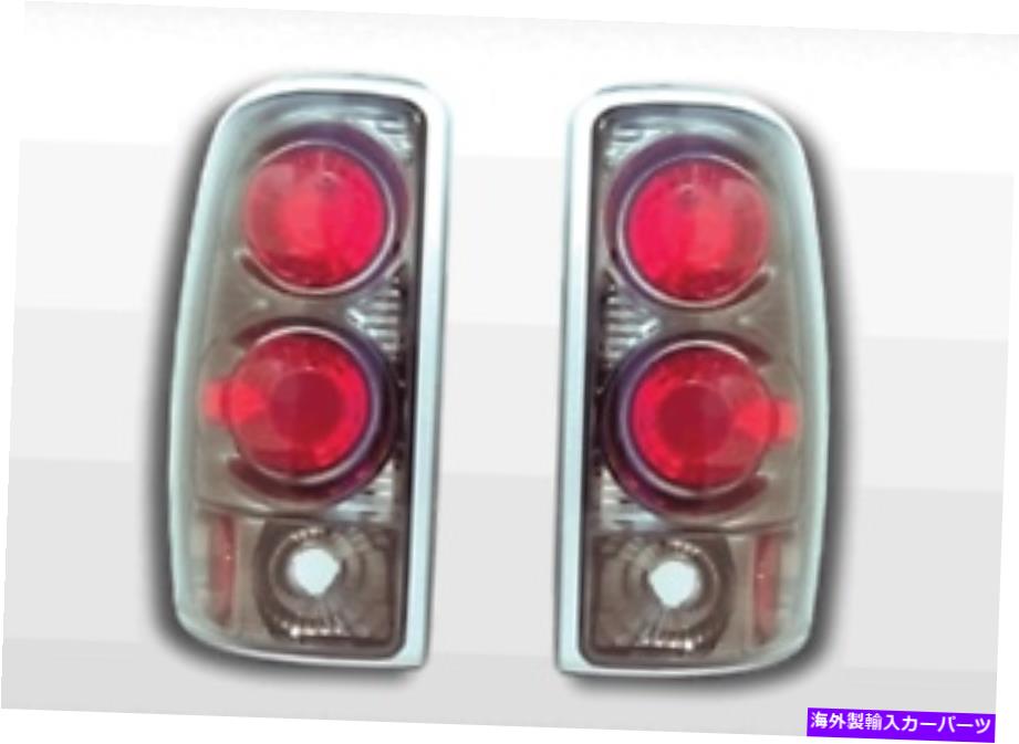 USテールライト 2000-2006シボレータホテールライト - テールゲートドアクローム/ブラック 2000-2006 Chevrolet Tahoe Tail Lights - Tail Gate Doors Only Chrome / Black【並行輸入品】