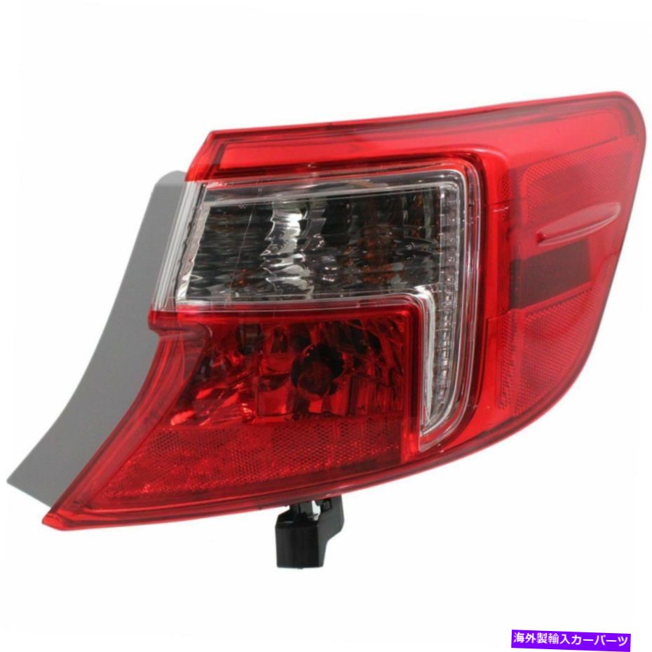 USテールライト 2012-2014のためのハロゲンテールライトTOYOTAカムリ右外側の明確な/赤いw /球根Capa Halogen Tail Light For 2012-2014 Toyota Camry Right Outer Clear/Red w/Bulbs CAPA【並行輸入品】