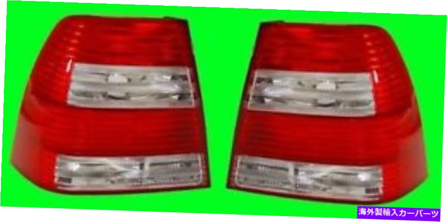 USテールライト VW Jetta Facelift 1999 2000赤/クリアテールライトペア VW JETTA FACELIFT 1999 2000 RED/CLEAR TAIL LIGHTS PAIR【並行輸入品】