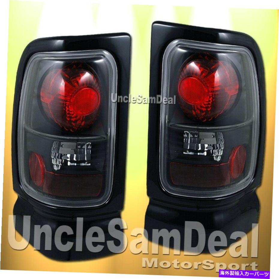 USテールライト 94-01 Dodge RamクリアレンズブラックハウジングAltezzaテールライトペアダイレクトフィット 94-01 DODGE RAM CLEAR LENS BLACK HOUSING ALTEZZA TAIL LIGHTS PAIR DIRECT FIT【並行輸入品】