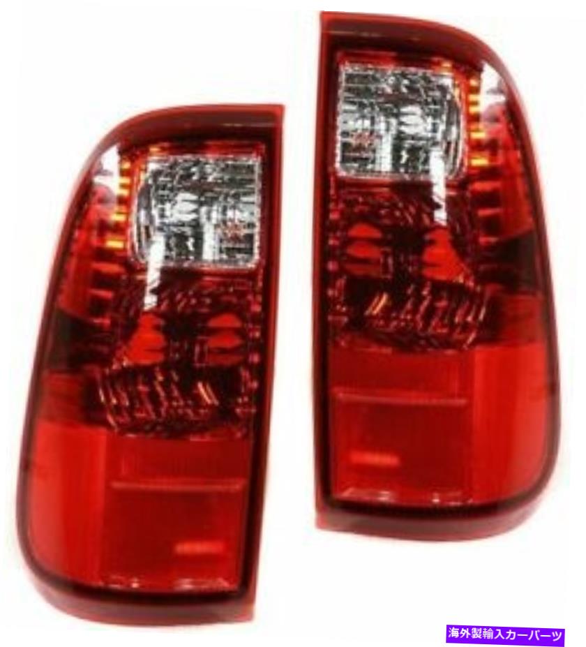 USテールライト Ford F250 2008-2016のための新しいRh＆LH透明と赤のレンズのテールライトセット New RH & LH Clear and Red Lens Tail Lights Set of 2 For Ford F250 2008-2016【並行輸入品】