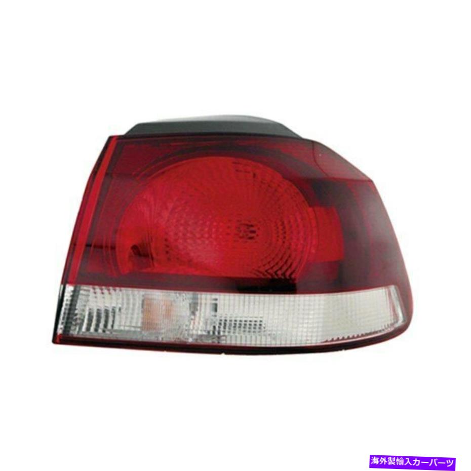 USテールライト フォルクスワーゲンGTI 10-14助手席側外部交換用テールライトハウジング For Volkswagen GTI 10-14 Passenger Side Outer Replacement Tail Light Housing【並行輸入品】