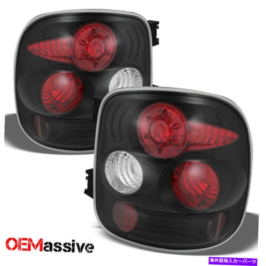 USテールライト フィット99-04 Silverado Sierra Stepsideモデル黒ベゼルテールライトブレーキランプ Fits 99-04 Silverado Sierra Stepside Model Black Bezel Tail Lights Brake Lamps【並行輸入品】