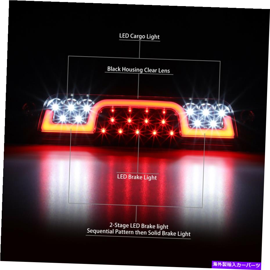 USテールライト Nuvision [順次] LED 3RDブレーキ貨物ライト14~20 Silverado Sierra Clear NUVISION [SEQUENTIAL] LED 3RD BRAKE CARGO LIGHT FOR 14-20 SILVERADO SIERRA CLEAR【並行輸入品】