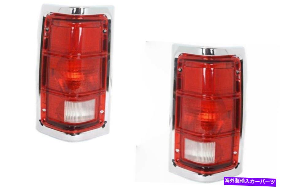 USテールライト ダッジトラックのためのテールライトRamcharger 1981-1993 Chrome左右ペア Tail Lights For Dodge Truck Ramcharger 1981-1993 Chrome Left Right Pair【並行輸入品】