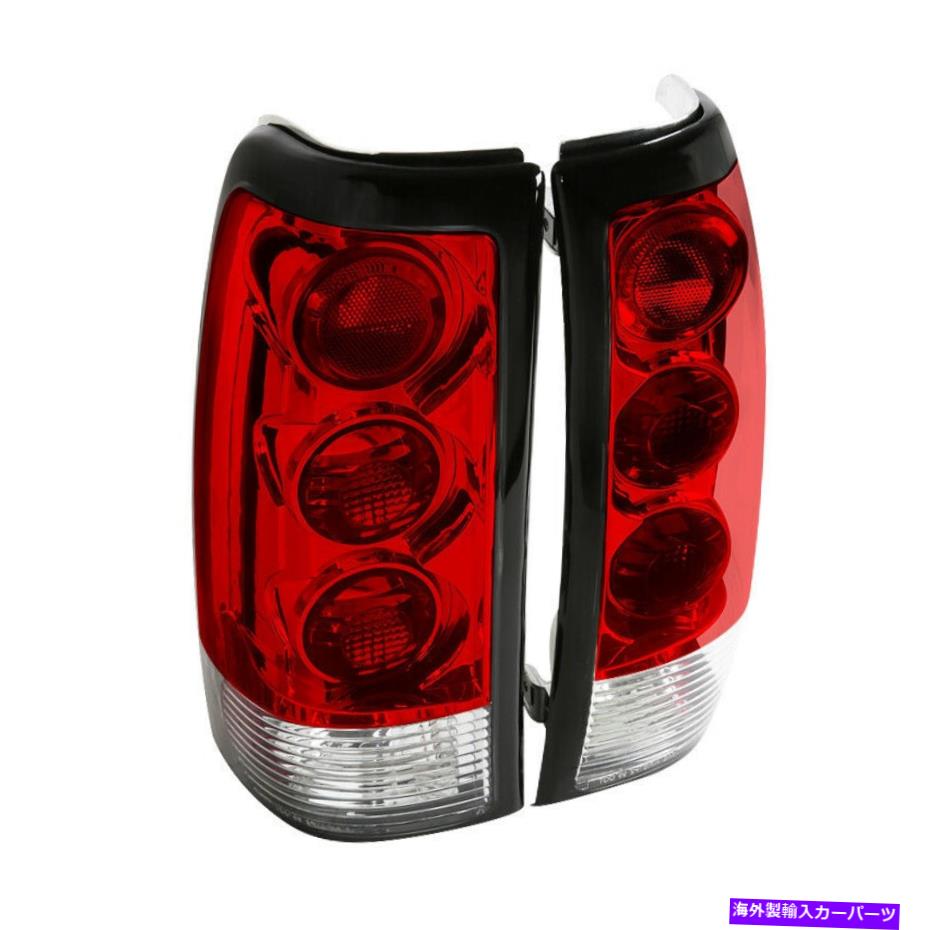 USテールライト 1999年から2002年のシボリーSilverado Flaetside Tail Lampsブレーキライト赤/クリアSierr For 1999-2002 Chevy Silverado Fleetside Tail Lamps Brake Lights Red/ Clear Sierr【並行輸入品】