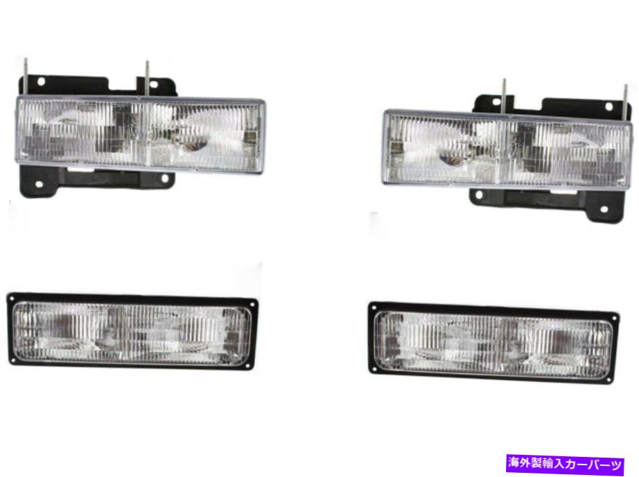 USテールライト ターンシグナルを伴うChevy Truck 1994-1998 Tahoe Suburban 1994-1999のヘッドライト Headlights For Chevy Truck 1994-1998 Tahoe Suburban 1994-1999 With Turn Signals【並行輸入品】