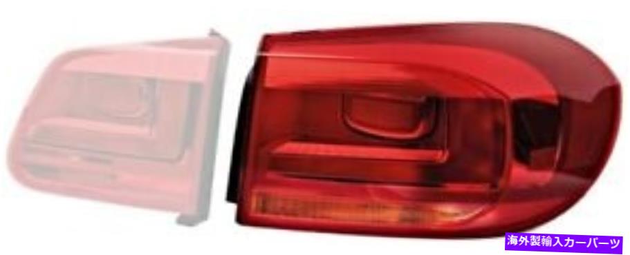 USテールライト Hella Red Yellowアウターテールライトリアランプ左フィットVW Tiguan 2011-ファチフィールド HELLA Red Yellow Outer Tail Light Rear Lamp Left Fits VW Tiguan 2011- Facelift【並行輸入品】