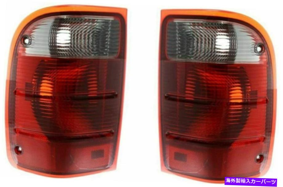 USテールライト Ford Ranger 2001-2005用の新しいペアRH＆LHテールライトアセンブリ＆レッドレンズ New Pair RH & LH Tail Light Assembly Clear & Red Lens For Ford Ranger 2001-2005【並行輸入品】