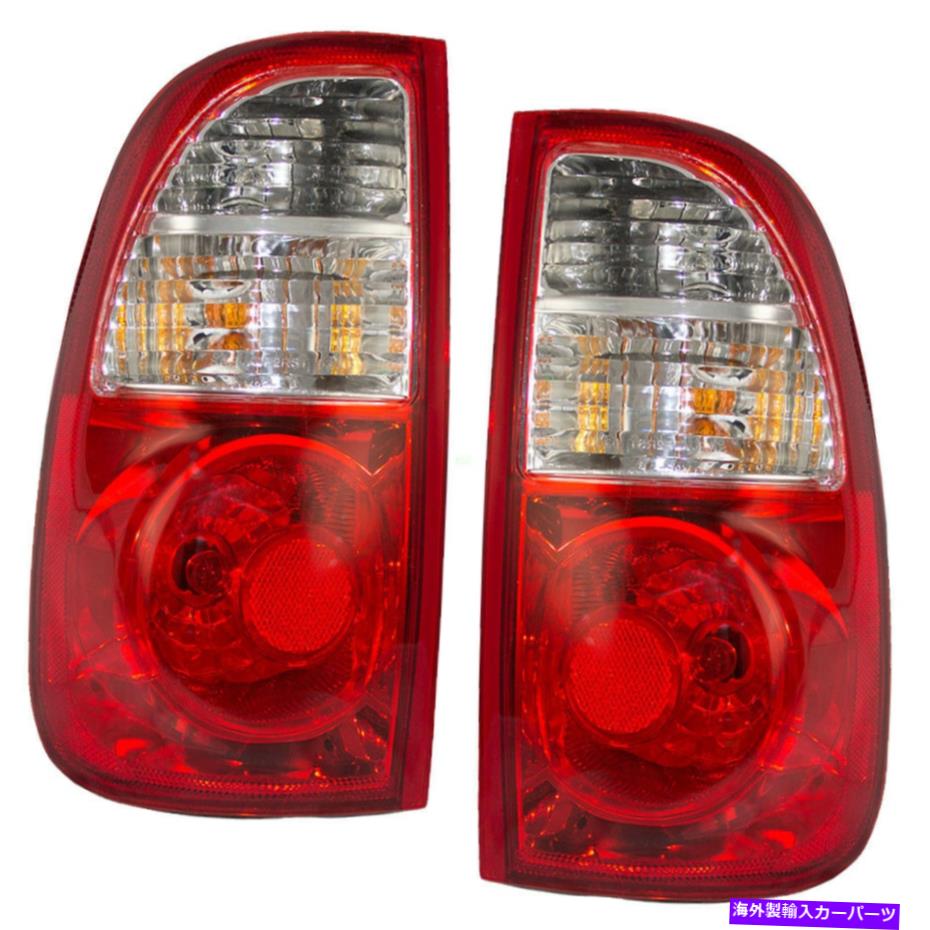 USテールライト トヨタツンドラトラック00-06セットのテールライトテールランプのセット - クリア＆レンズ Fits Toyota Tundra Truck 00-06 Set of Taillights Tail Lamps - Clear & Red Lens【並行輸入品】