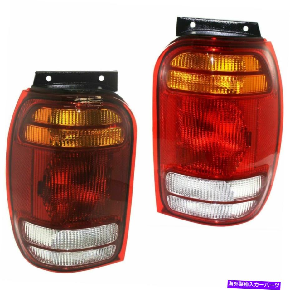 USテールライト 2テールライトレンズとハウジングフィットエクスプローラの運転手と助手席側セット Driver And Passenger Side Set Of 2 Tail Light Lens and Housing Fits Explorer【並行輸入品】