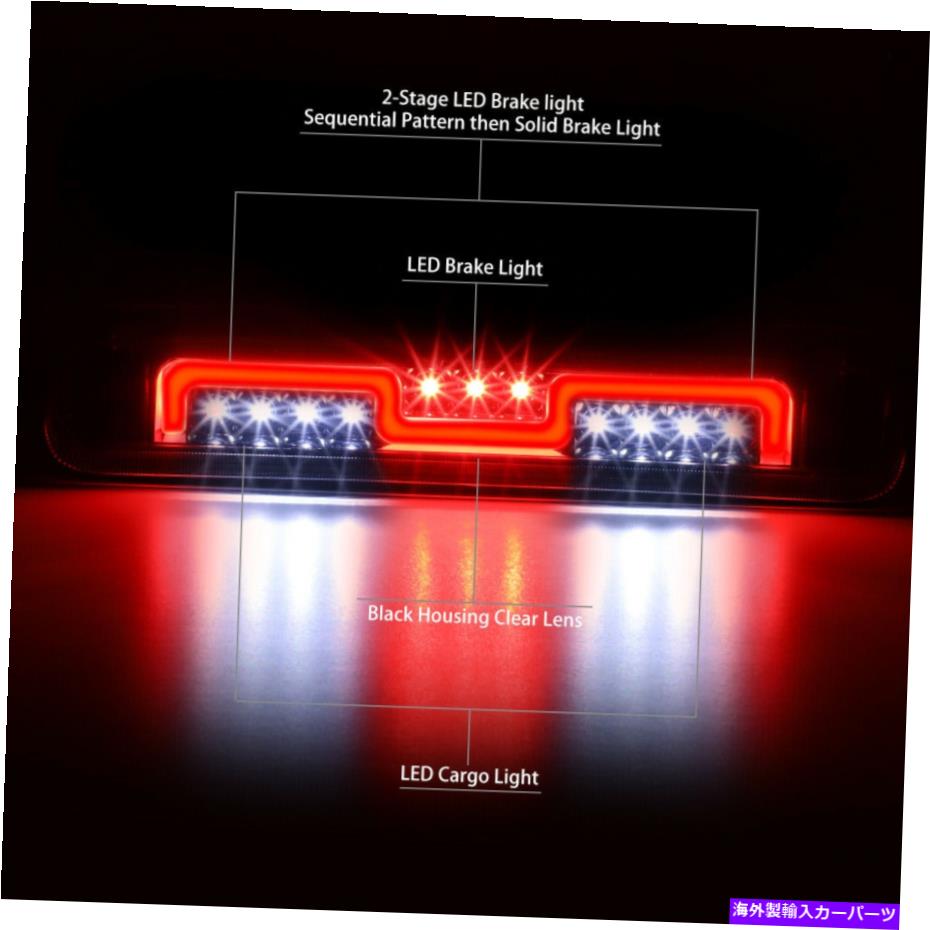 USテールライト F150 Lobo Mark LT 04-10のための第3のブレーキライト{逐次チェイスLED} Nuvision Clear{Sequential Chase LED}3rd Brake Light for F150 Lobo Mark LT 04-10【並行輸入品】