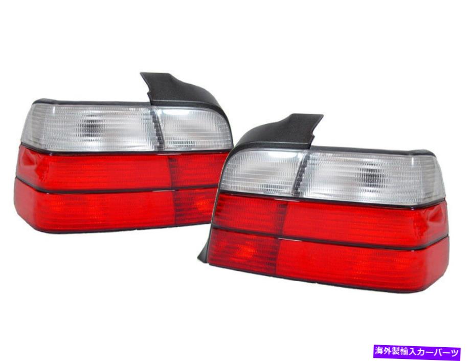 USテールライト 92-98 BMW E36 3シリーズ4ドアセダンのためのDEPO EURO赤/クリアリアテールライトペア DEPO Euro Red/Clear Rear Tail Light Pair For 92-98 BMW E36 3 Series 4 Door Sedan【並行輸入品】