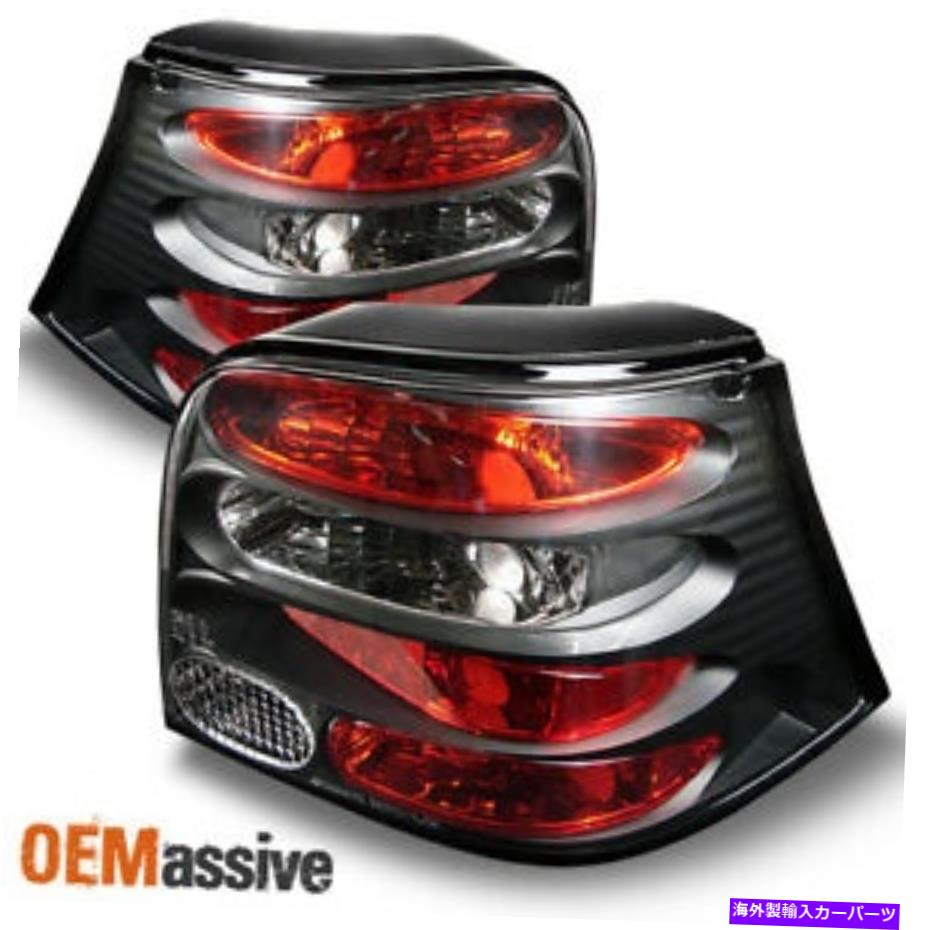 USテールライト フィット99-06フォルクスワーゲンゴルフGTI R32 MK4ブラックテールブレーキライトランプ左+右 Fits 99-06 Volkswagen Golf GTi R32 Mk4 Black Tail Brake Lights Lamps Left+Right【並行輸入品】