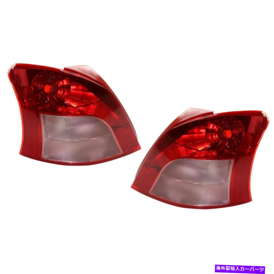 USテールライト 2007年から2008年のハロゲンテールライトセットTOYOTA YARISハッチバッククリア/レッド2PCS Halogen Tail Light Set For 2007-2008 Toyota Yaris Hatchback Clear/Red 2Pcs【並行輸入品】