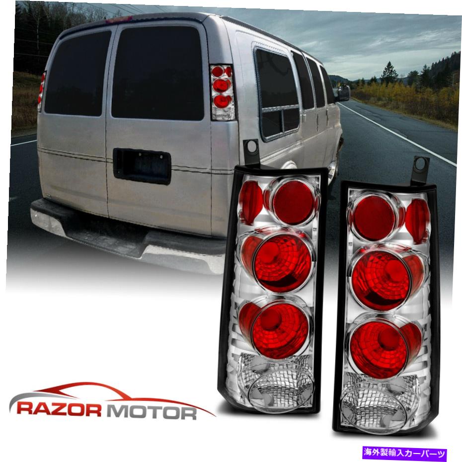 Juego De Luces Traseras Para GMC Savana Y Chevrolet Express 1500/2500/3500 1996-2002 – Lente Claro Y Carcasa Negra
