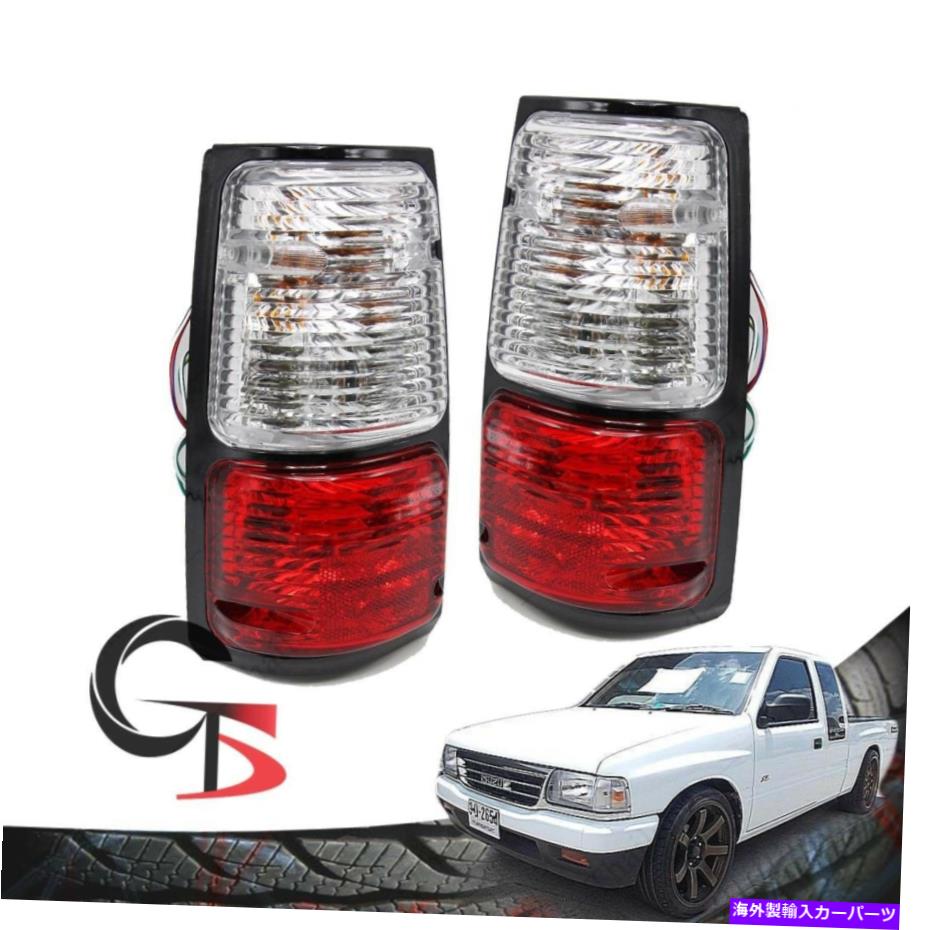USテールライト Isuzu HoldenピックアップTFR 1991 -1997のためのペアテールランプライトトリムレッド+電球 Pair Tail Lamp Light Trim Red + Bulbs For Isuzu Holden Pickup Tfr 1991 -1997【並行輸入品】