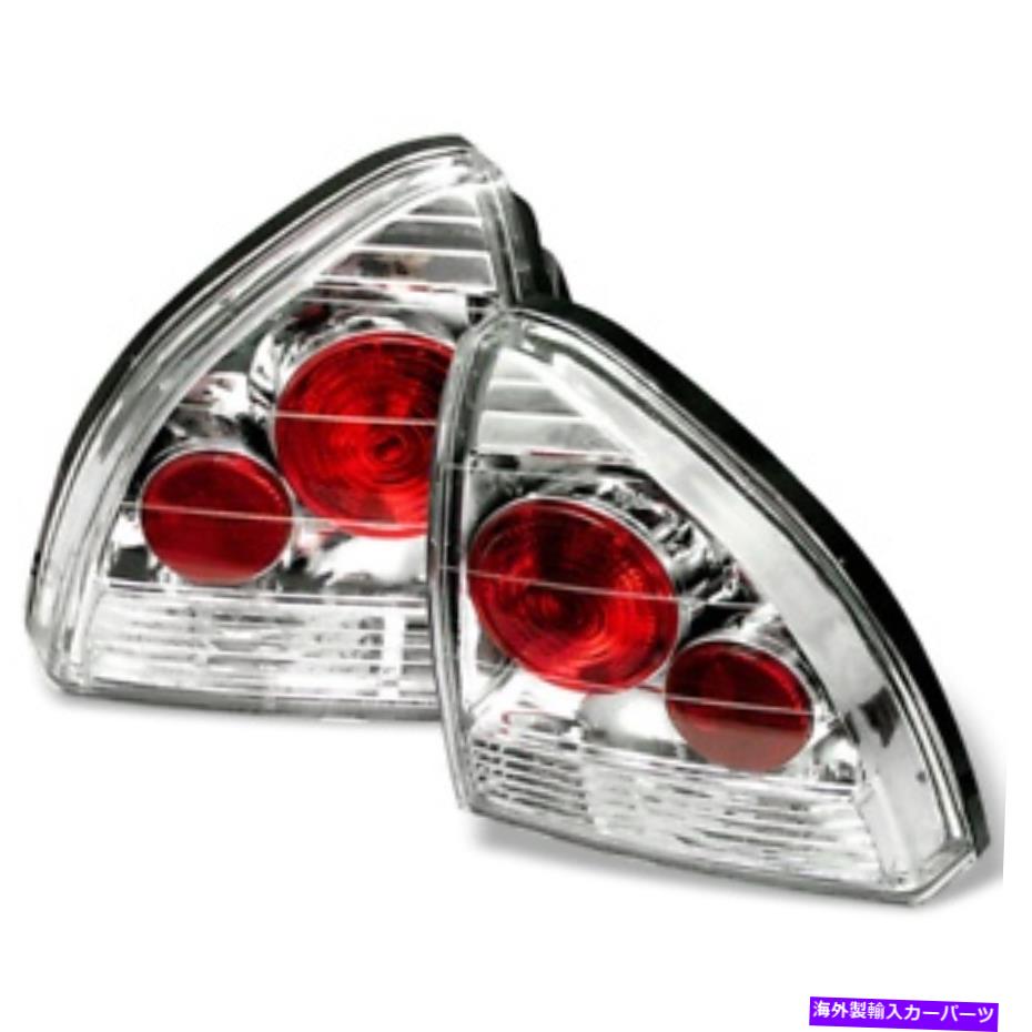 USテールライト 1992-96ホンダプレリュードスポーツクロームクリアテールブレーキライトランプ左+右 Fits 1992-96 Honda Prelude Sport Chrome Clear Tail Brake Lights Lamps Left+Right【並行輸入品】