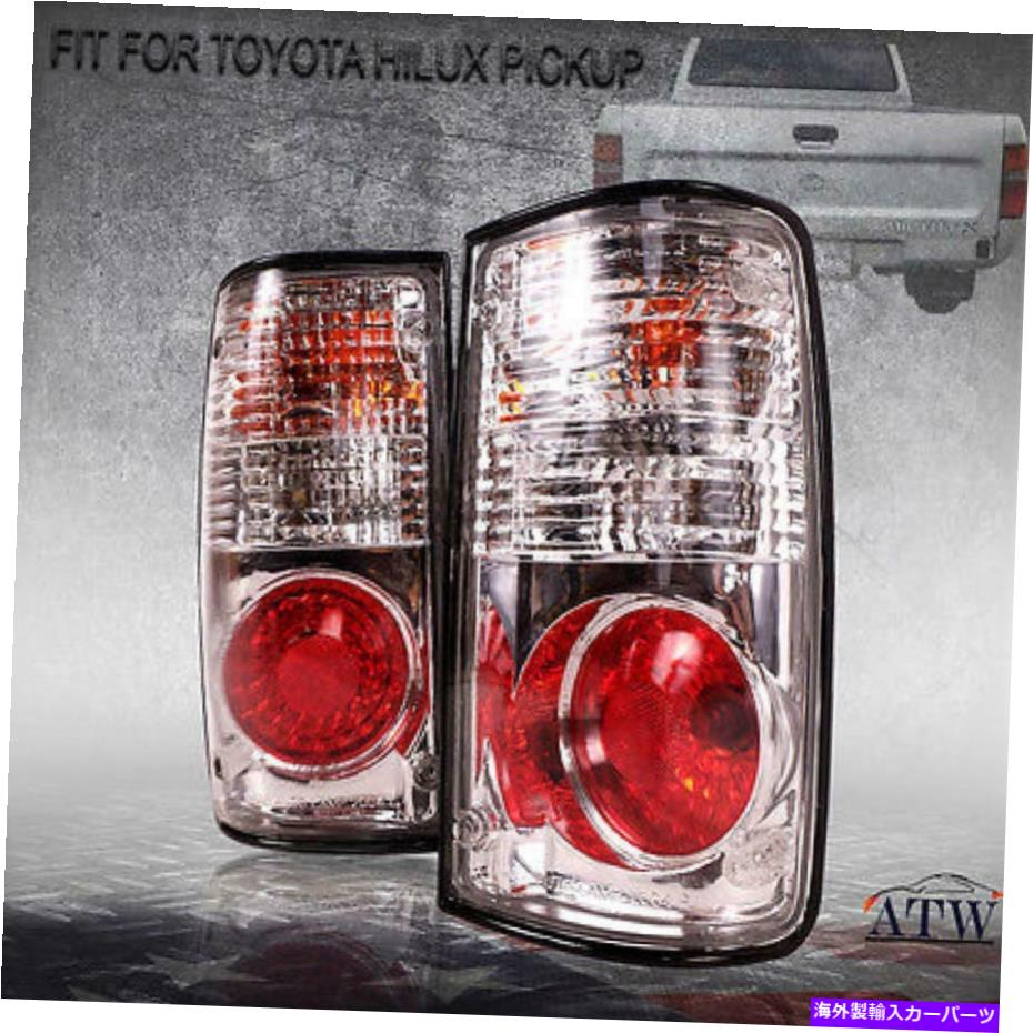 USテールライト トヨタHILUX MK3 LN85 1989-97のペアスモークレンテールランプリアライトクリア For Toyota Hilux MK3 LN85 1989-97 Pair Smoke Len Tail Lamp Rear Light Clear【並行輸入品】