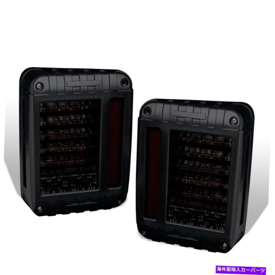USテールライト フィット07-17ジープラングラーJK(USモデルのみ)バーLEDテールライトブラック/スモークレンズ Fit 07-17 Jeep Wrangler JK (US Model Only) Bar Led Tail Lights Black/Smoke Lens【並行輸入品】