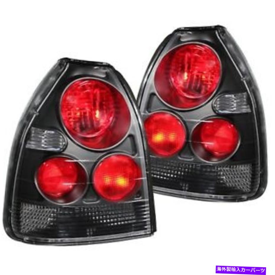 USテールライト 96-00フィットホンダシビックテールライト左右ペアW /クリアレンズ＆ブラック 96-00 Fits Honda Civic Tail Lights Left & Right Pair w/ Clear Lens & Black【並行輸入品】
