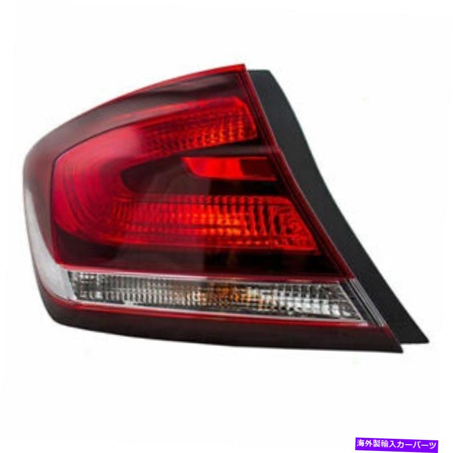 USテールライト 13-15ホンダシビックセダンのための外側の四分の一光の後部ランプ左の運転手 Outer Quarter Tail Light Rear Lamp Left Driver for 13-15 Honda Civic Sedan【並行輸入品】
