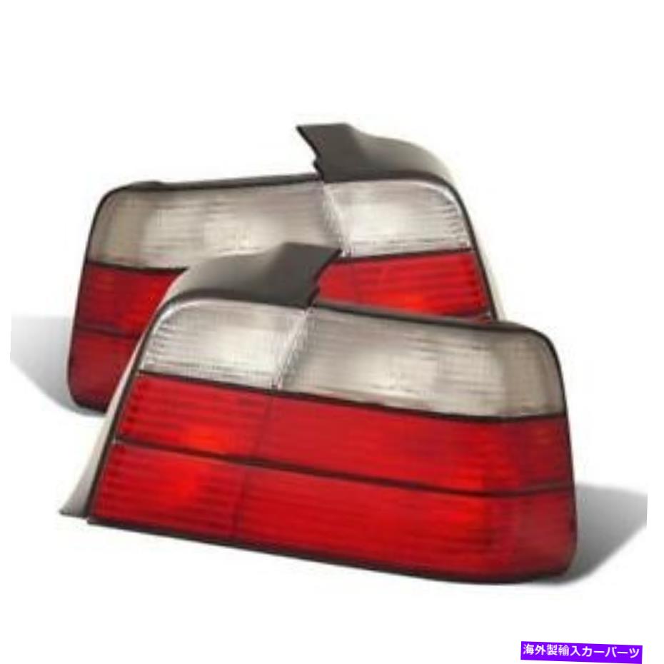USテールライト CG 1992-1998 BMW 3シリーズE36セダンレッド/スモークテールライトペア CG 1992-1998 BMW 3 Series E36 Sedan Red/Smoke Tail Lights Pair【並行輸入品】