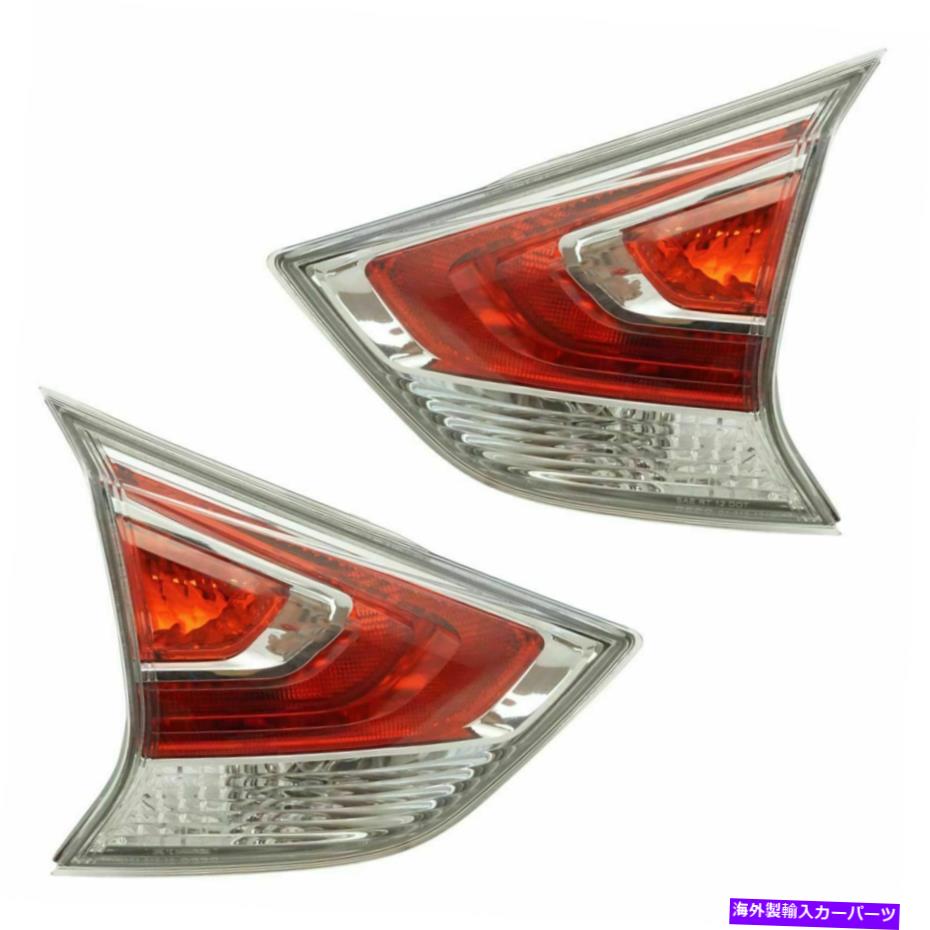 USテールライト 日産ローグ2014-2015ペアインナーテールテールライトリアランプライト新しいセット FITS NISSAN ROGUE 2014-2015 PAIR INNER TAIL TAILLIGHTS REAR LAMPS LIGHTS NEW SET【並行輸入品】