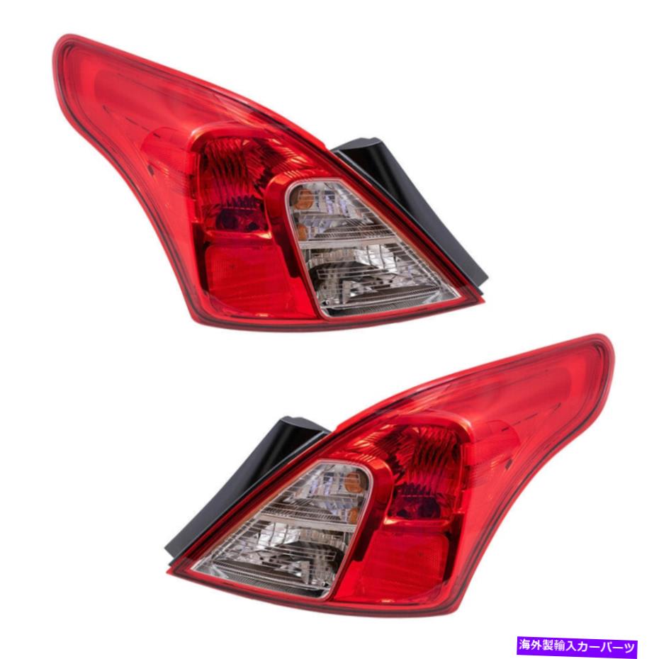USテールライト 12 13 14 15 16日産逆セダンのためのテールライトテールランプのセット Set of Taillights Tail Lamps for 12 13 14 15 16 Nissan Versa Sedan【並行輸入品】