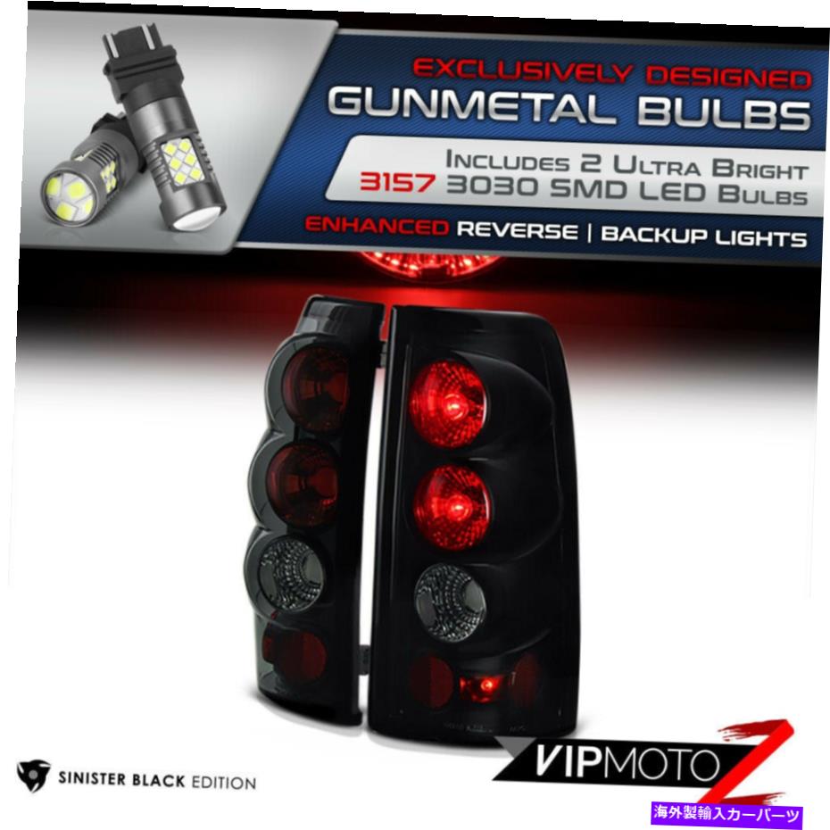 USテールライト ^高出力LED逆電球^ブラックスモークテールライト03-06シボリーシルバードー1500 ^High Power LED Reverse Bulb^ Black Smoked Tail Light 03-06 Chevy Silverado 1500【並行輸入品】